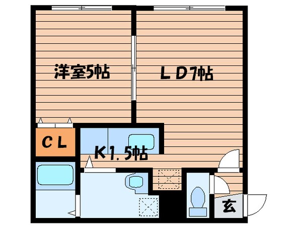 ラシ－ド北大前の物件間取画像